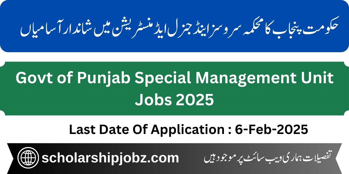 Government of Punjab's Services & General Administration Department Jobs 2025