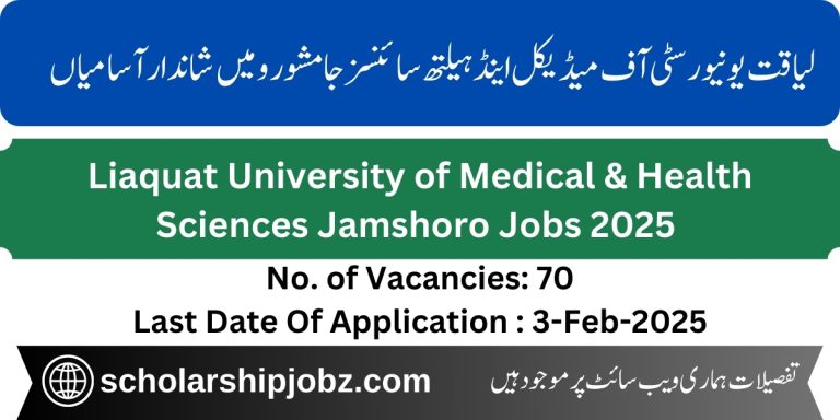 Liaquat University of Medical & Health Sciences Jamshoro Jobs 2025