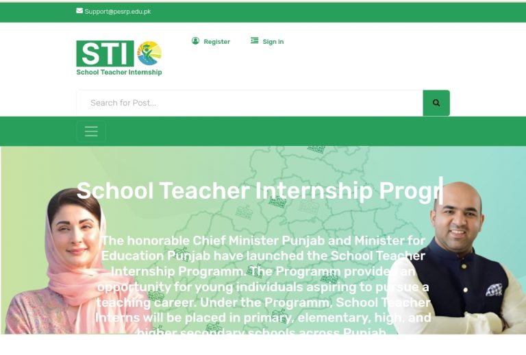 STI Jobs 2025 Online Portal Login and Register sti.pesrp.edu.pk